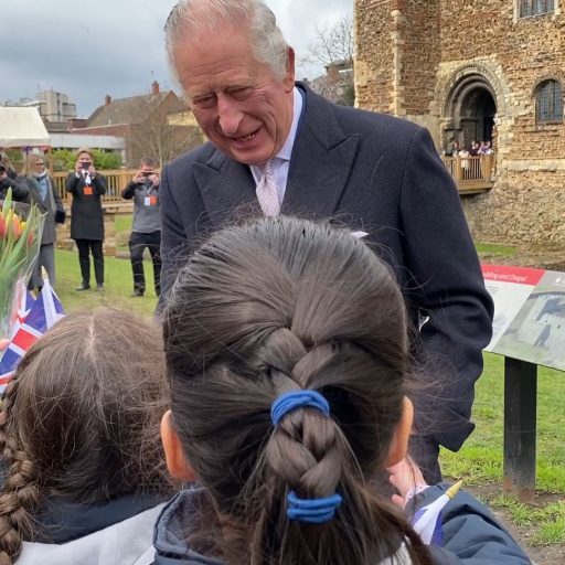 St Mary's School Year 3 girls have the honour of meeting King Charles III