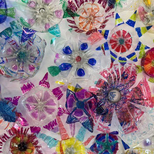 Dale Chihuly ‘glass’ Flowers Inspired Eco Art Made By Girls In Year 1 And Year 2 At St Mary’s Lower School