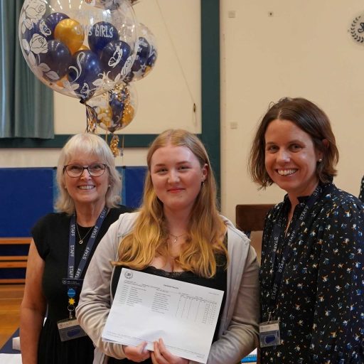 Lexi Celebrates Her Results With Mrs Griffiths And Miss Jones