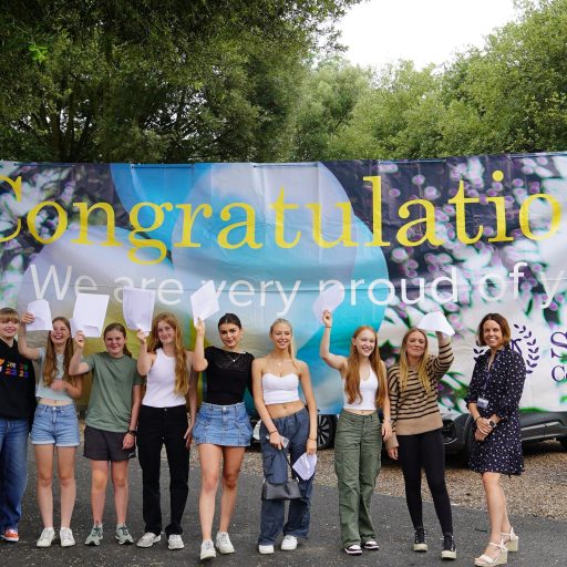 St marys school girls celebrating their amazing GCSE results