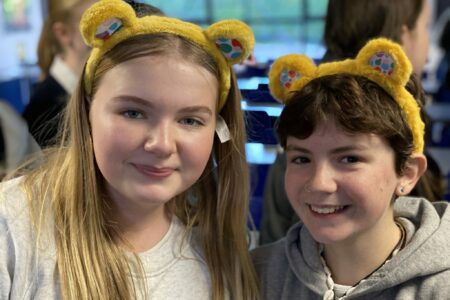 St Mary’s students wearing Children in Need Pugsy ears for a fundraising event