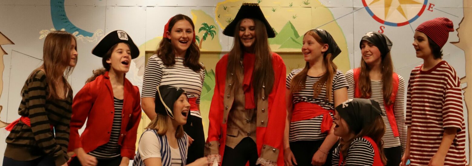 Isabel, Year 10 At St Mary’s Senior School Have An Outstanding Performance As Long John Silver, Supported By Her Crew Of Pirates